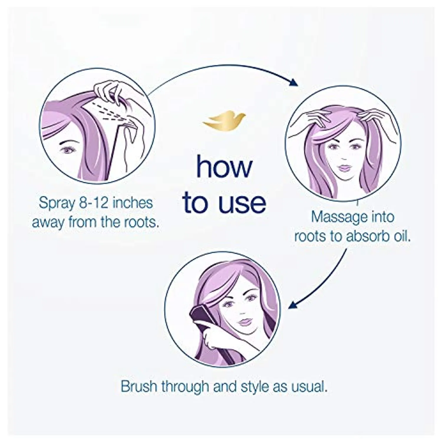 Dove Care Between Washes Dry Shampoo Hair Treatment for Oily Hair, Volume and Fullness Cleansing Hair Volumizer 5 oz