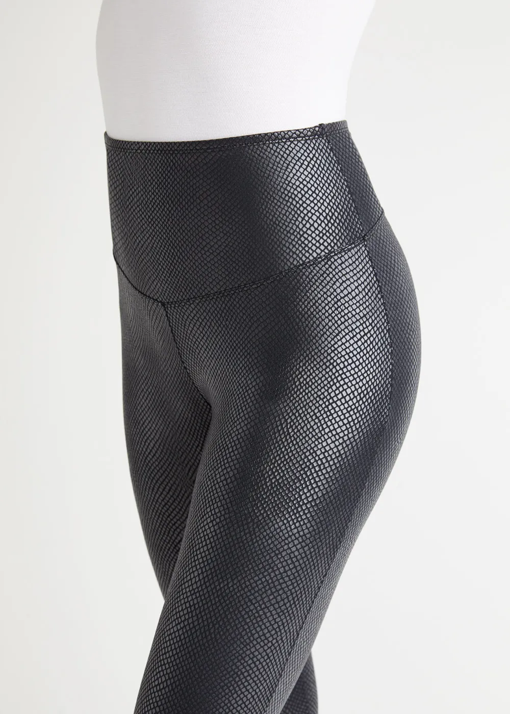Katia Snake Print Shaping Legging - Faux Leather