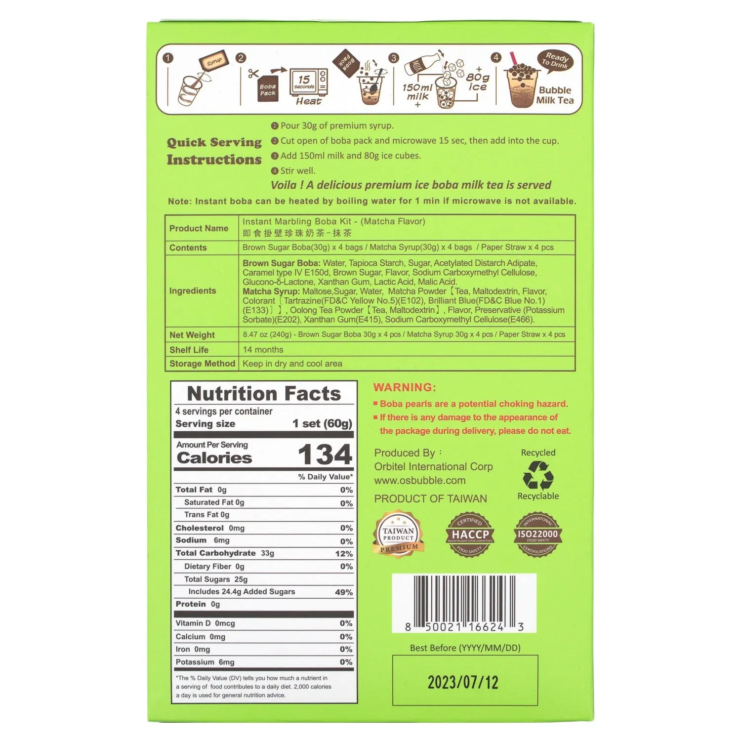 O's Bubble Instant Boba Kit