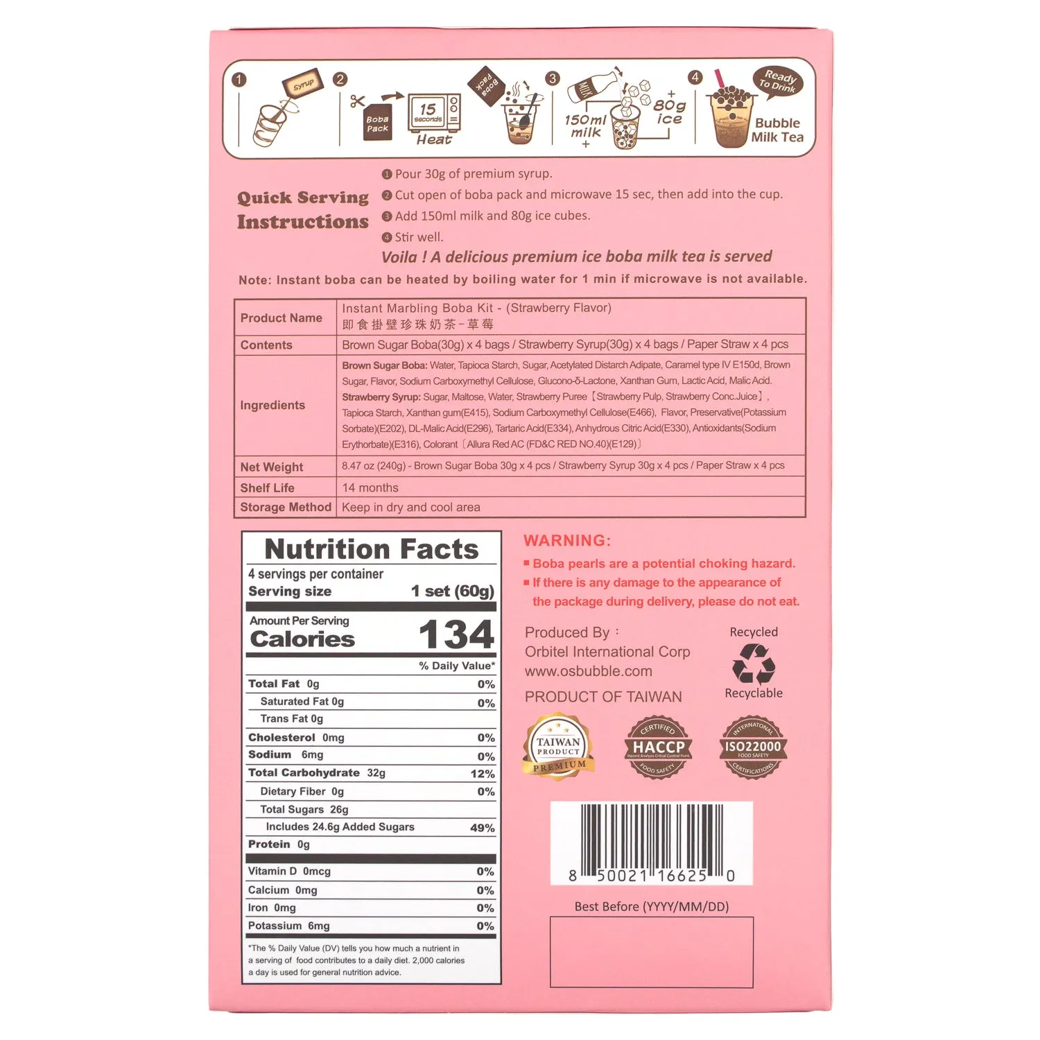 O's Bubble Instant Boba Kit