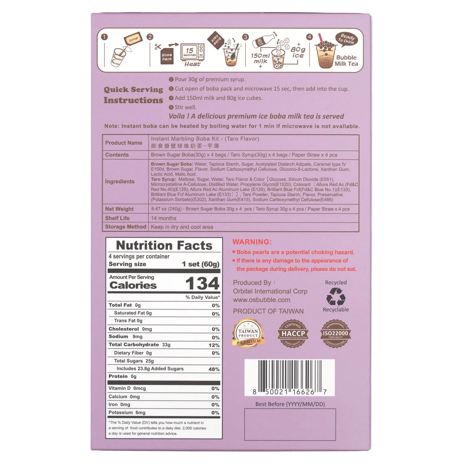 O's Bubble Instant Boba Kit