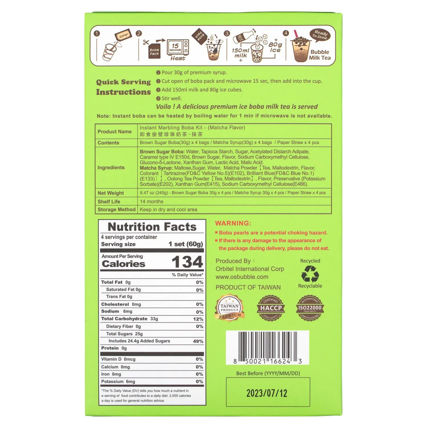 O's Bubble Instant Boba Kit
