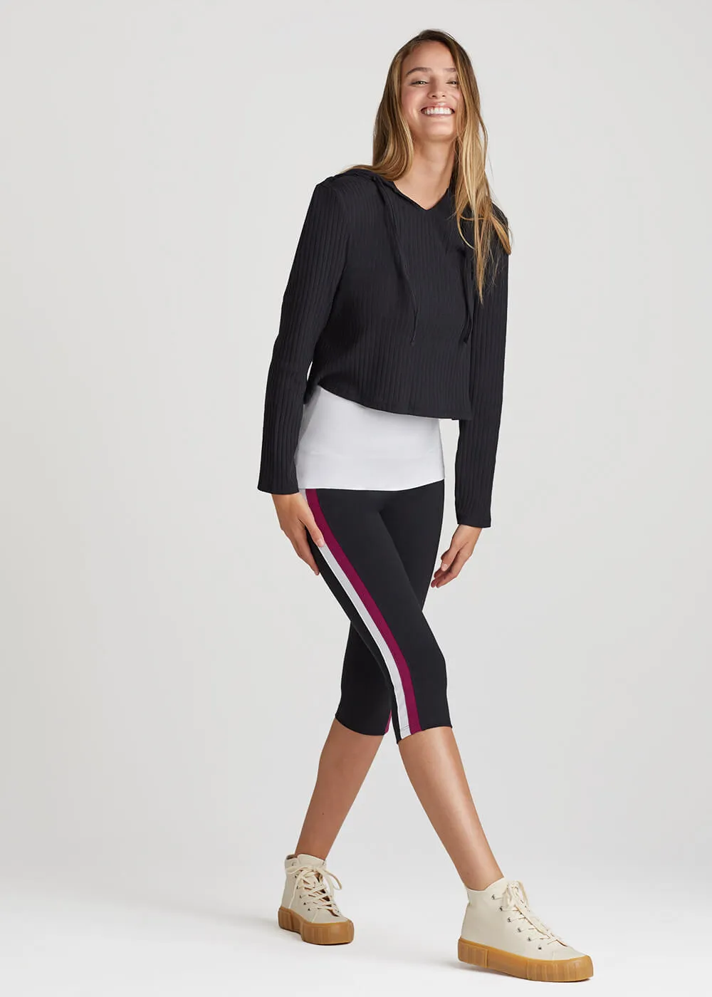 Talia Cropped Capri Shaping Legging - Cotton Stretch