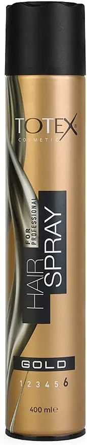 TOTEX Gold Aerosol Spray 400 ml- Aerosol special hair spray for men and women