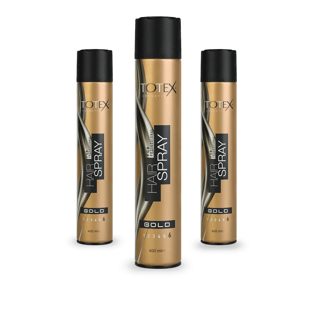 TOTEX Gold Aerosol Spray 400 ml- Aerosol special hair spray for men and women